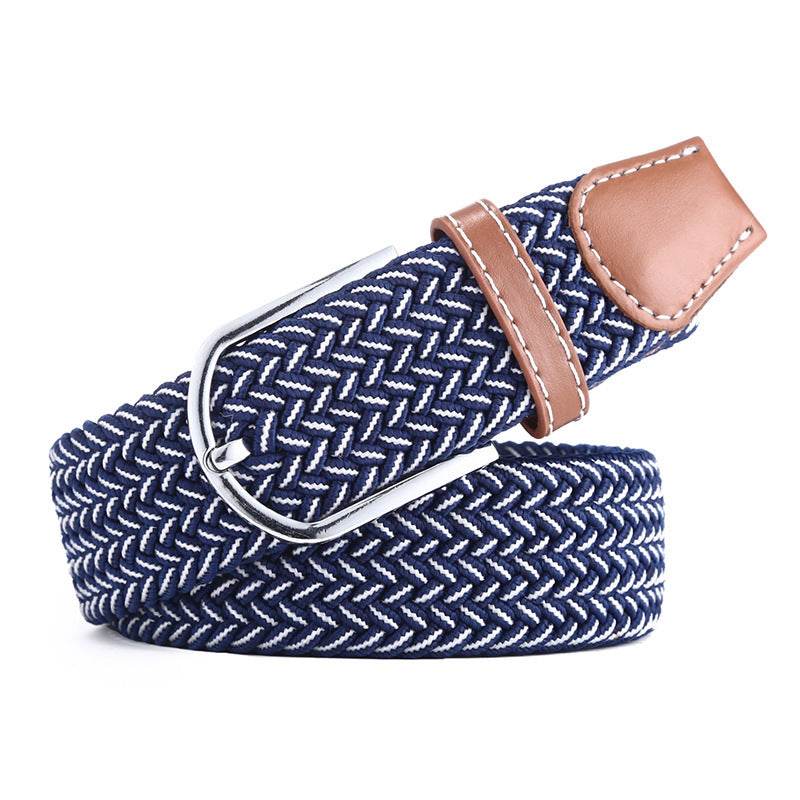 Elastic Woven Belt, Buckle Elastic Belt - Mubimart