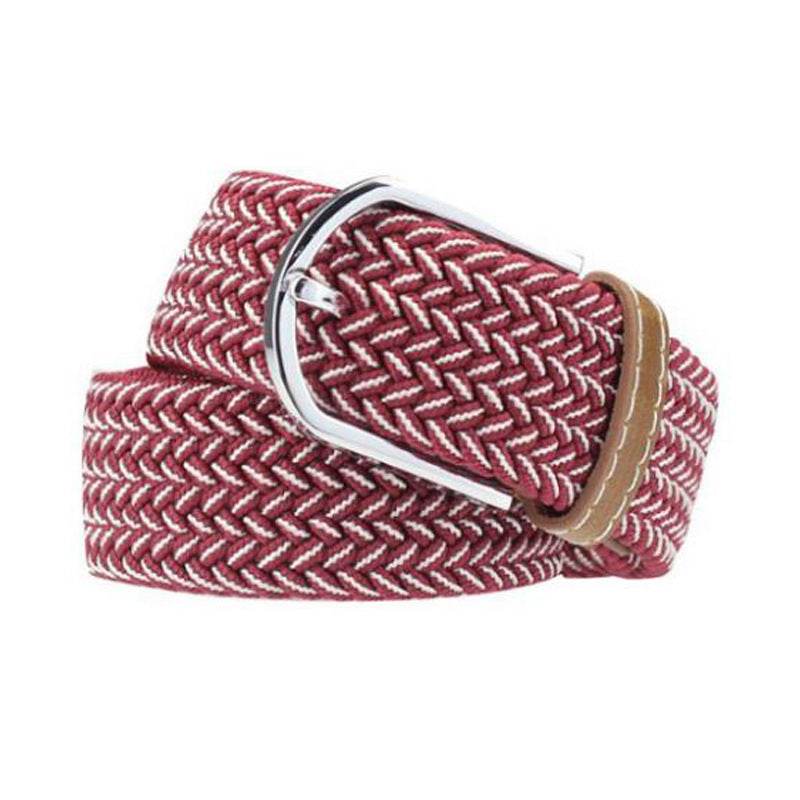 Elastic Woven Belt, Buckle Elastic Belt - Mubimart