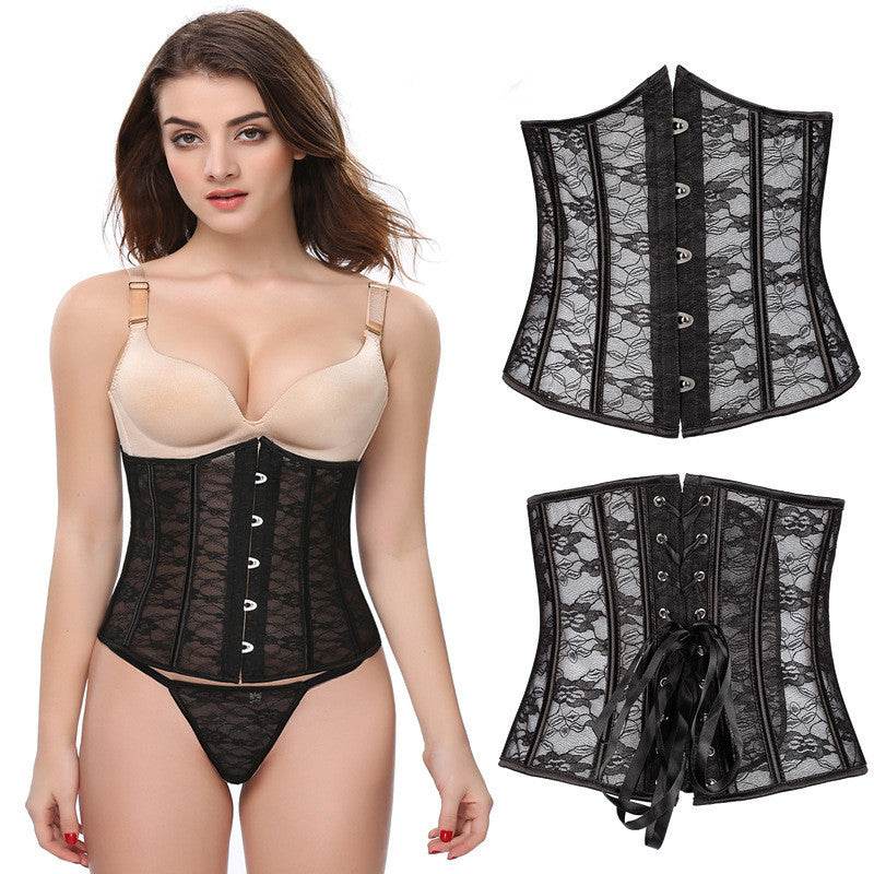 Palace Corset Lace Girdle Waist Clip Shaper - Mubimart