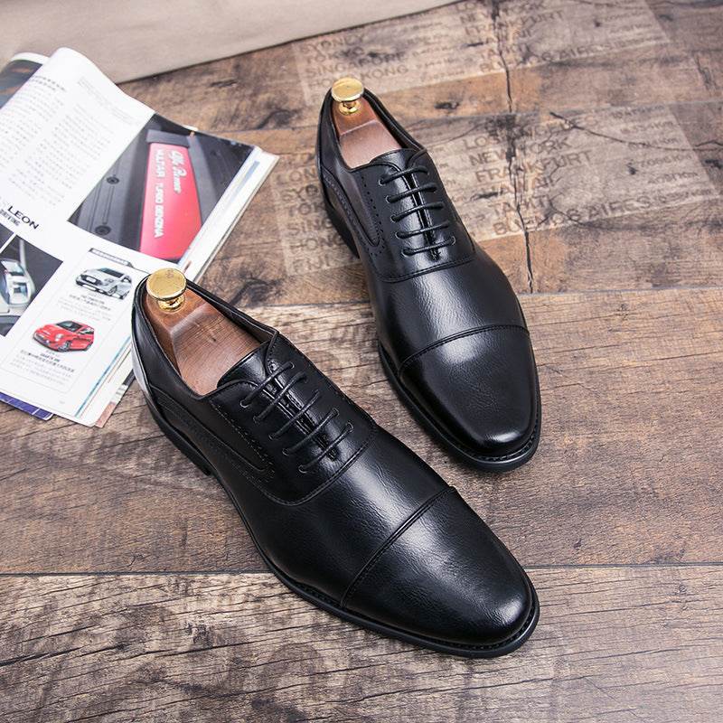 Korean Business Dress Retro Oxford Leather Shoes - Mubimart