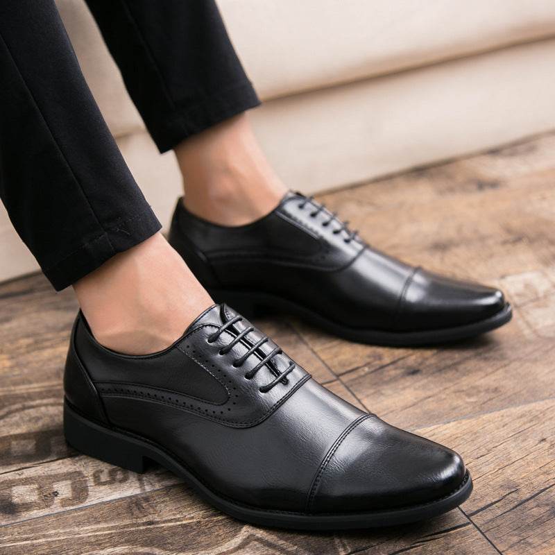 Korean Business Dress Retro Oxford Leather Shoes - Mubimart