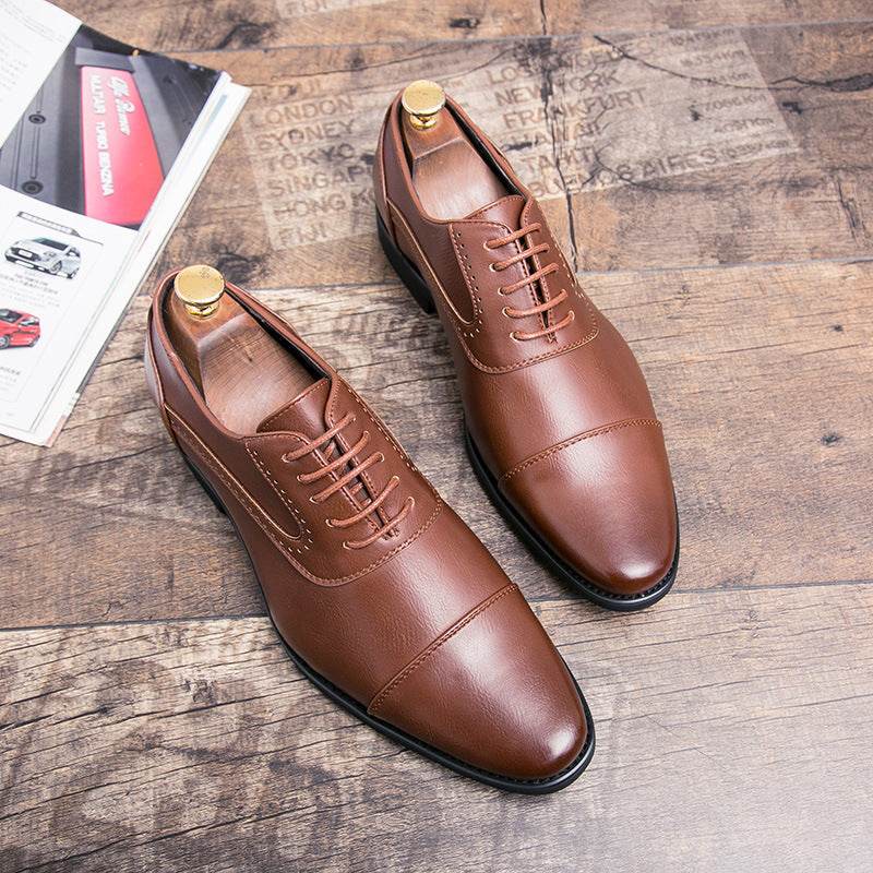 Korean Business Dress Retro Oxford Leather Shoes - Mubimart
