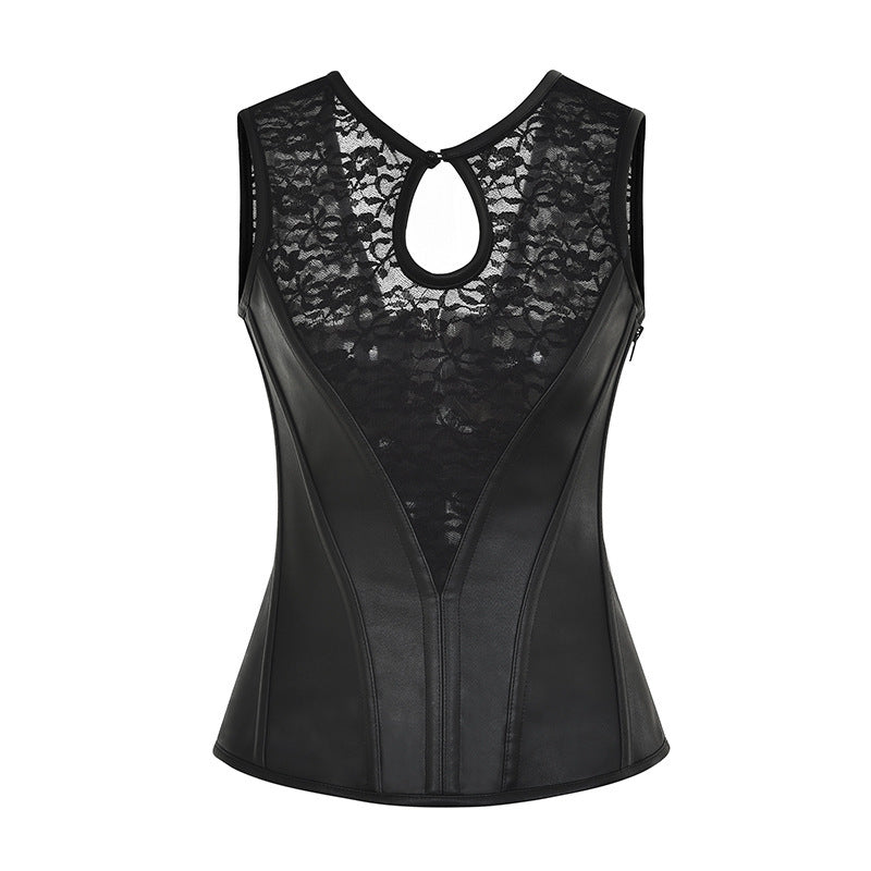 Tight Court Corset Jacquard Lace Corset - Mubimart - Corset 