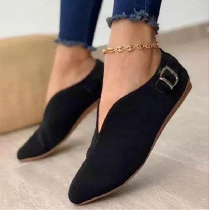 Women's Shoes Ankle Boots Pointed Toe Flat Casual Shoes - Mubimart