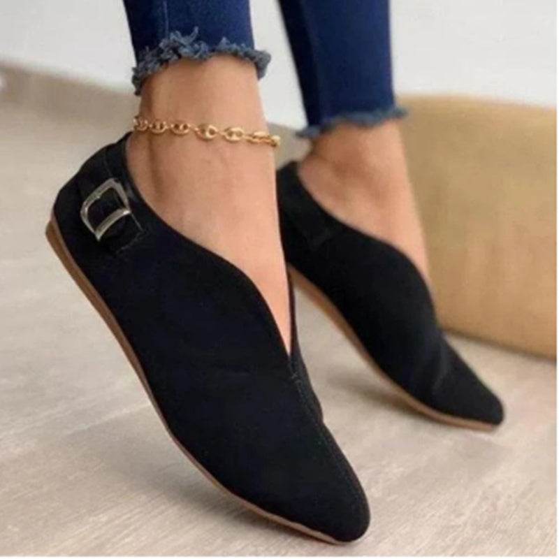 Women's Shoes Ankle Boots Pointed Toe Flat Casual Shoes - Mubimart