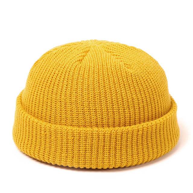 Knitted Hats For Women Skullcap Men Beanie Hat Winter Retro - Mubimart