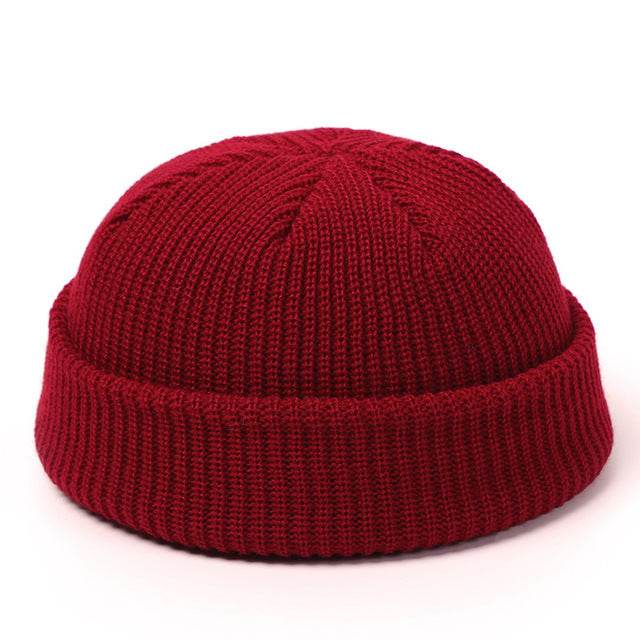 Knitted Hats For Women Skullcap Men Beanie Hat Winter Retro - Mubimart