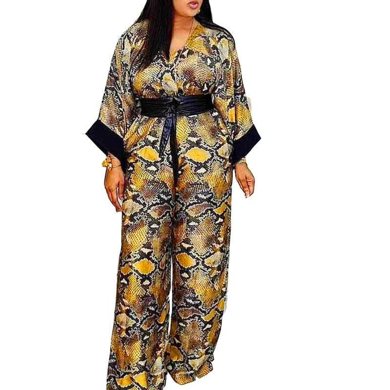 African Plus Size Women's European and American Jumpsuit - Mubimart -  