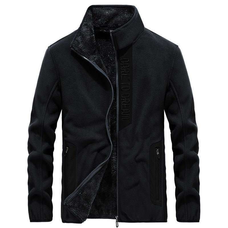 Polar Fleece Casual All-Match Fleece Plus Fleece Jacket