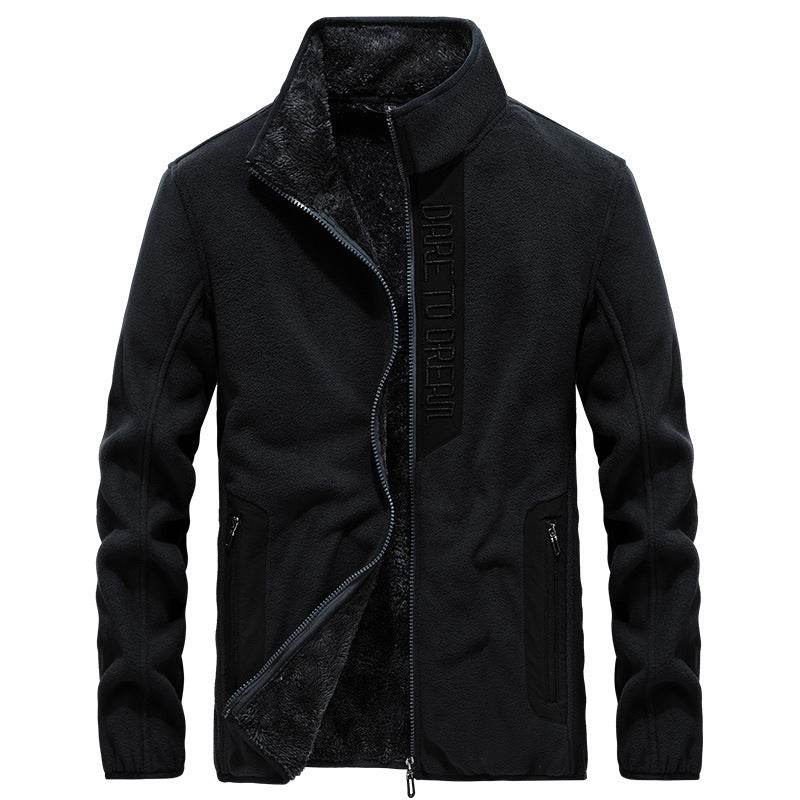 Polar Fleece Casual All-Match Fleece Plus Fleece Jacket - Mubimart