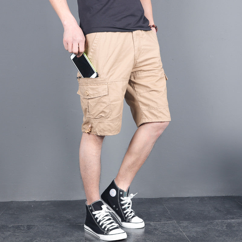 Multi-Pocket Cargo Shorts Small Zipper Shorts