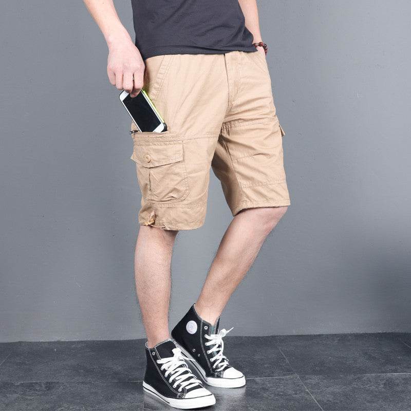 Multi-Pocket Cargo Shorts Small Zipper Shorts - Mubimart
