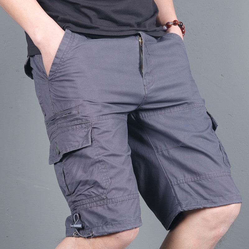 Multi-Pocket Cargo Shorts Small Zipper Shorts - Mubimart