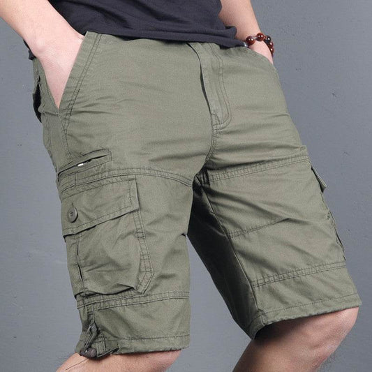 Multi-Pocket Cargo Shorts Small Zipper Shorts - Mubimart