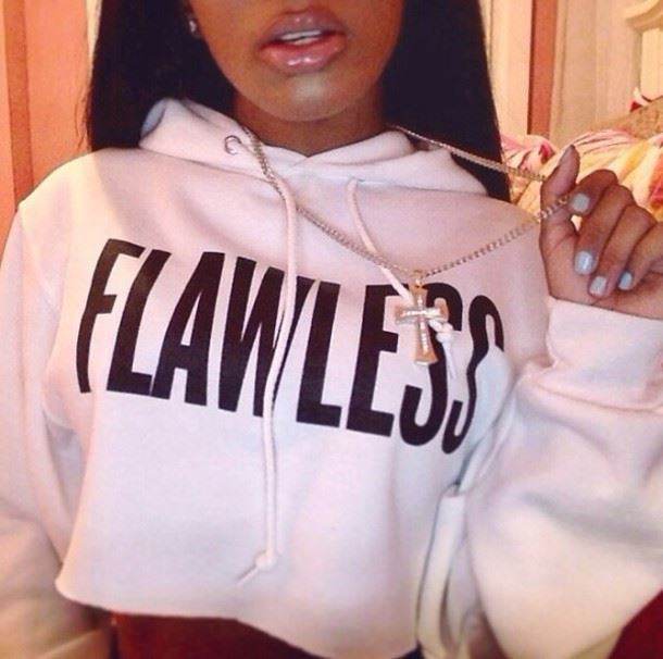 Women Winter Fleece Flawless Crop Top Sweatshirt - Mubimart