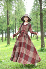 Fashion Plus size Cotton And Linen Mid-length Dress Loose And Thin Long Skirt - Mubimart -  