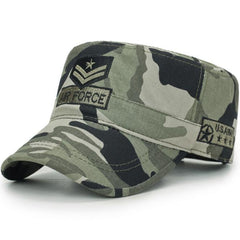 Outdoor zonnehoed camouflage legerpet heren platte pet