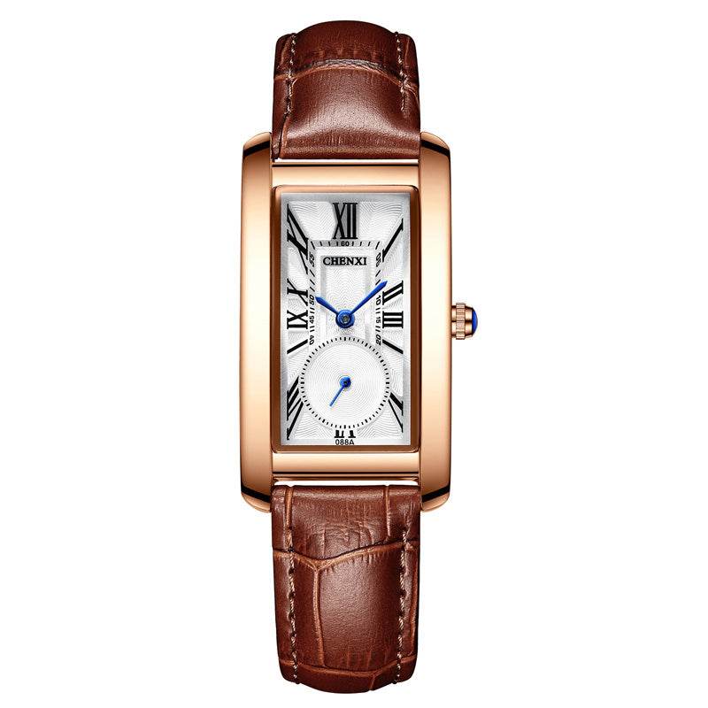 Reloj New Luxury Women Watch Leather Waterproof Rectangle Watch For Women - Mubimart