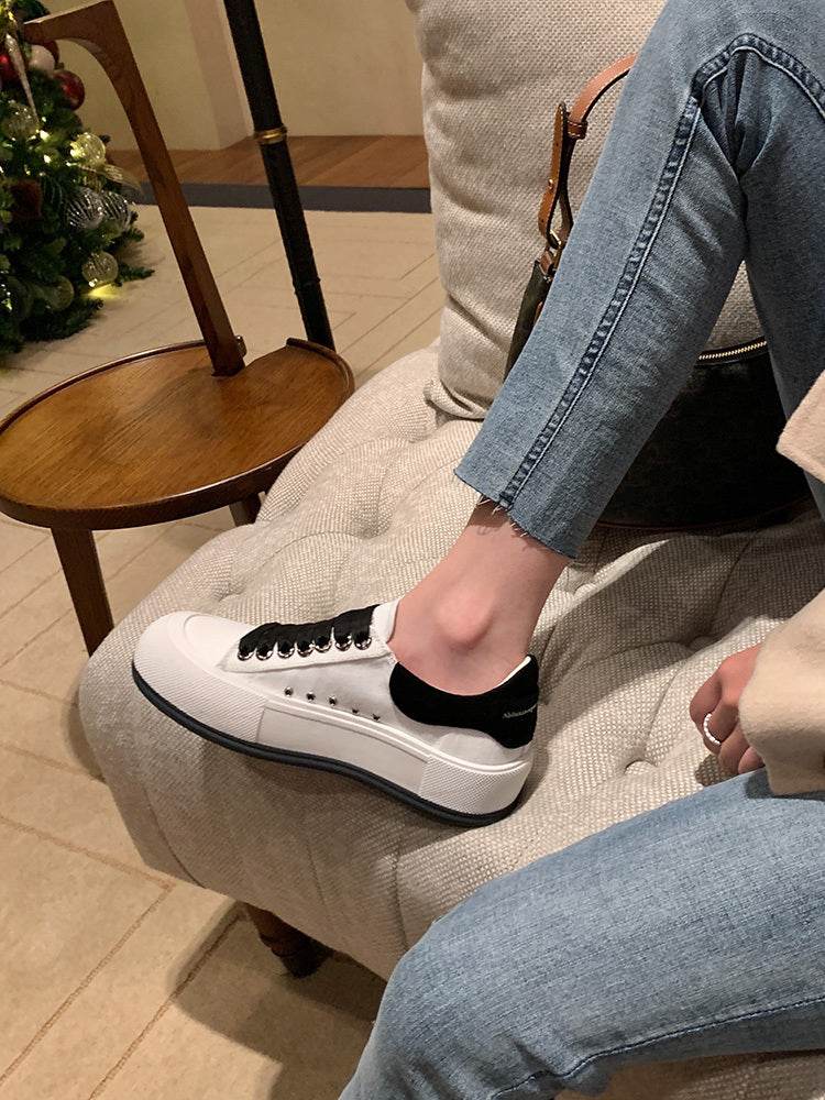 Casual Shoes All-Match White Shoes Women Canvas Shoes - Mubimart
