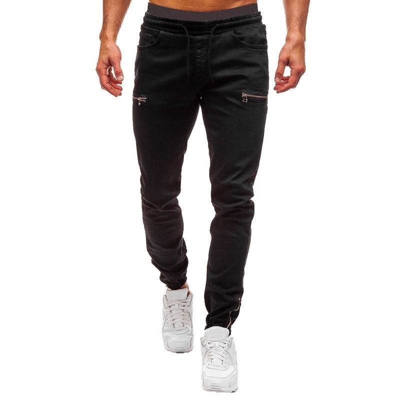 White Pants Jeans Trousers For Men Retro Party Work Mens - Mubimart