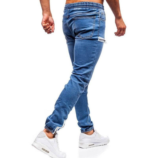 White Pants Jeans Trousers For Men Retro Party Work Mens - Mubimart
