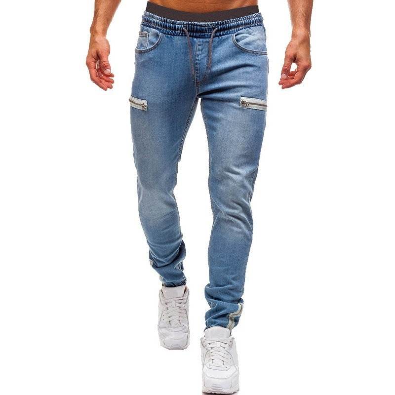 White Pants Jeans Trousers For Men Retro Party Work Mens - Mubimart