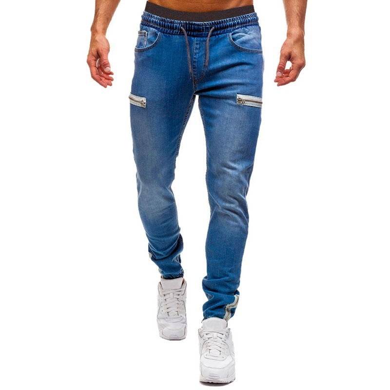 White Pants Jeans Trousers For Men Retro Party Work Mens - Mubimart