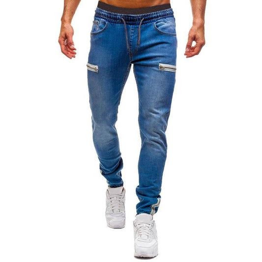 White Pants Jeans Trousers For Men Retro Party Work Mens - Mubimart
