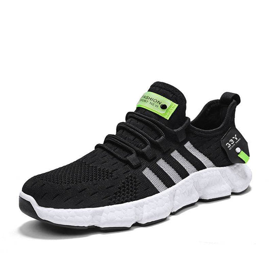 lying Weave Mens Running Shoes Lightweight Popcorn Sneakers Comfortable Walking Sports Shoes Keep Running Casual Shoes - Mubimart