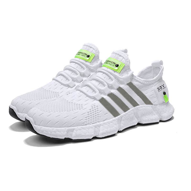 lying Weave Mens Running Shoes Lightweight Popcorn Sneakers Comfortable Walking Sports Shoes Keep Running Casual Shoes - Mubimart