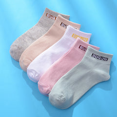 Women's Striped Low-Cut Cotton Socks Korean Version - Mubimart -  