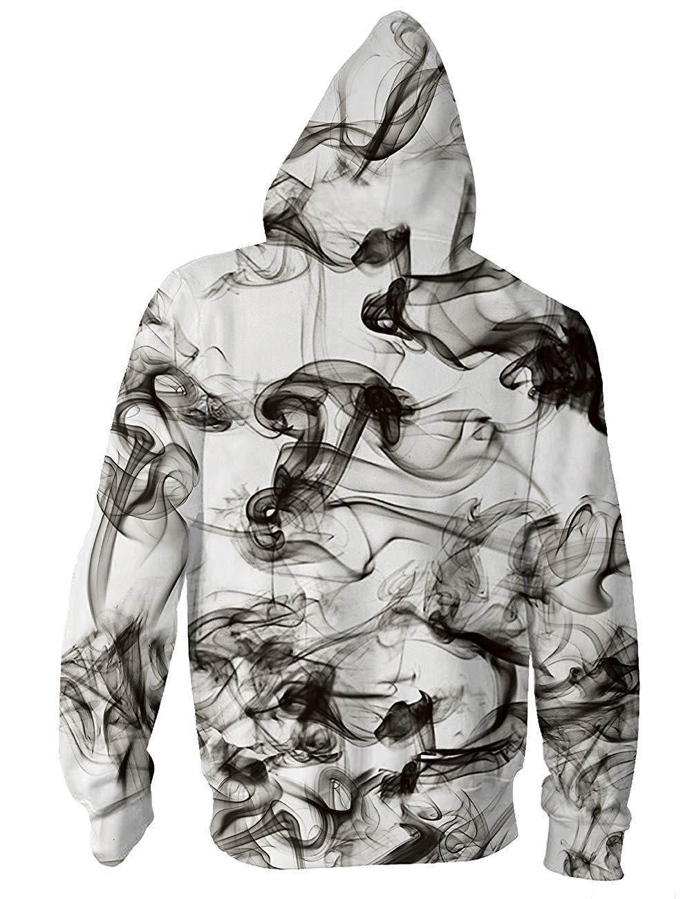 Nebula Pattern Zipper Hoodie Full Print - Mubimart