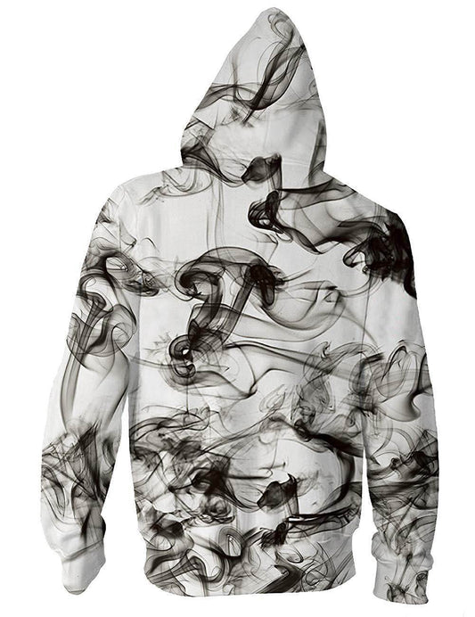 Nebula Pattern Zipper Hoodie Full Print - Mubimart