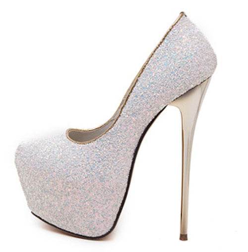 Stiletto Platform Women's Sexy Sequined High Heels - Mubimart
