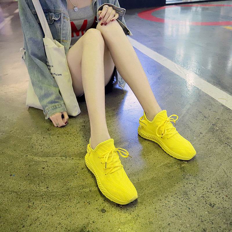 Fashion Candy Color Women Sneakers Tenis Feminino Casual Shoes Women Breathable Mesh Sneakers Women Yellow Red Basket Femme - Mubimart