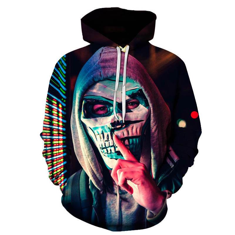 Spring and Autumn Men's 3D Sweatshirt European and American Plus Size Couple Hoodie - Mubimart