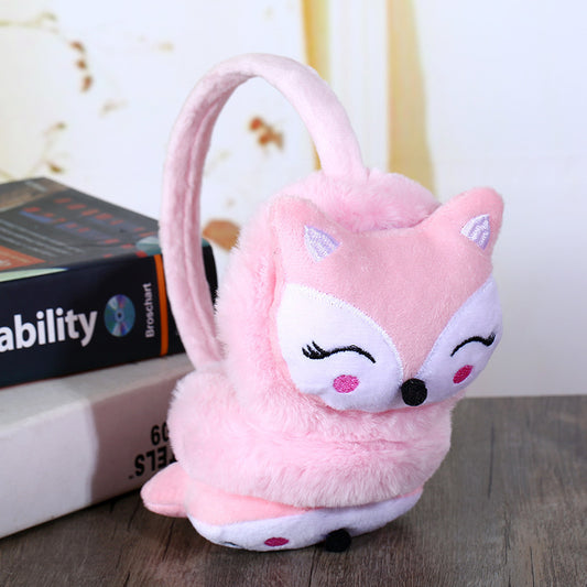 Winter Warm Earmuffs Children Boys Students Cute Cartoon Plush Earmuffs