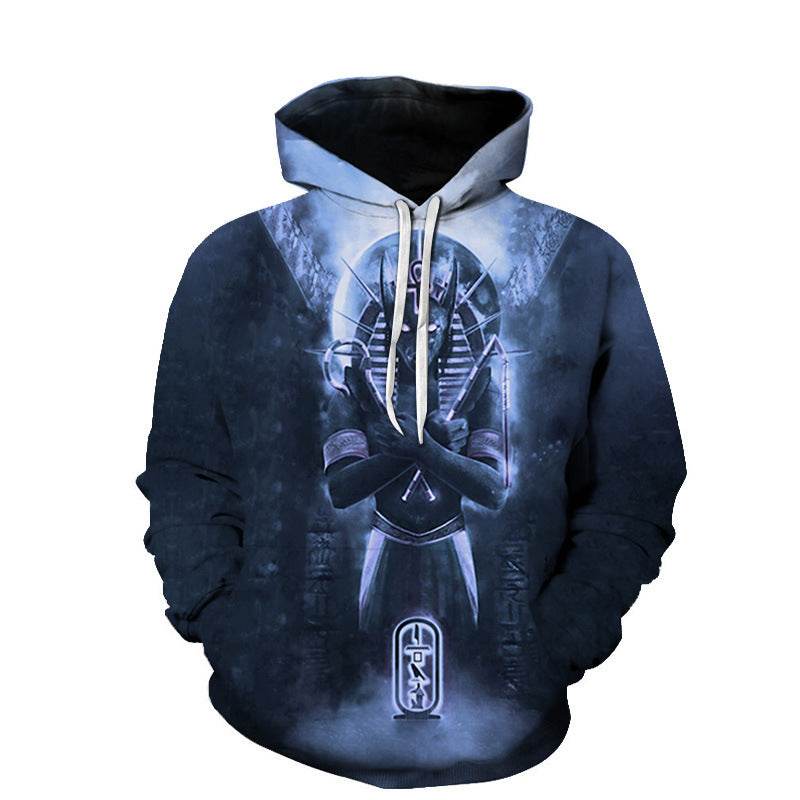 3D Digital Printing Plus Size long-sleeved Hooded Sweatshirt - Mubimart