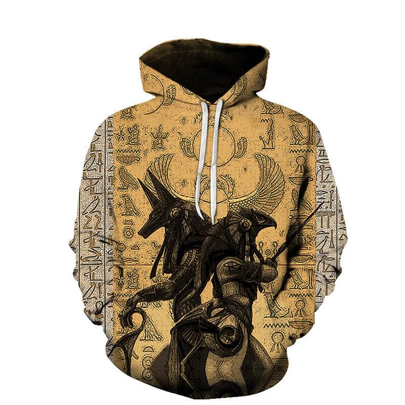 3D Digital Printing Plus Size long-sleeved Hooded Sweatshirt - Mubimart
