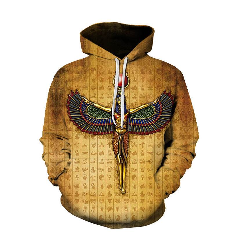 3D Digital Printing Plus Size long-sleeved Hooded Sweatshirt - Mubimart