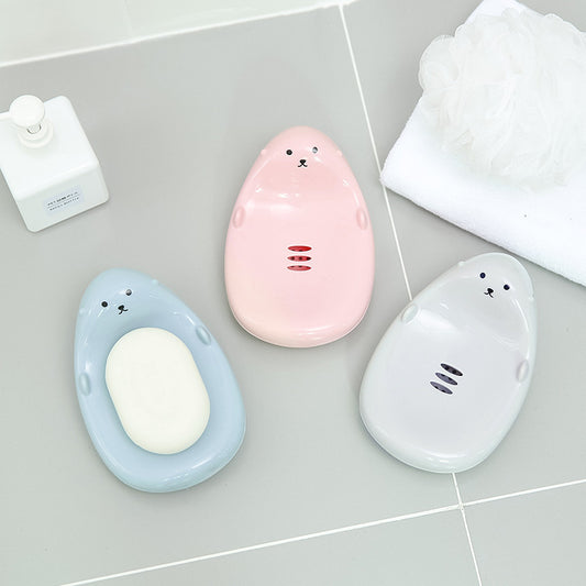 Cartoon Soap Dish Bathroom Drain Soap Holder
