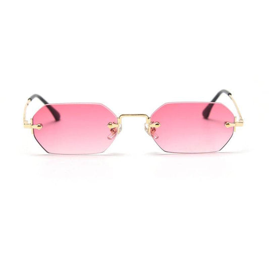 Fashion Polygonal Rimless Sunglasses Women - Mubimart