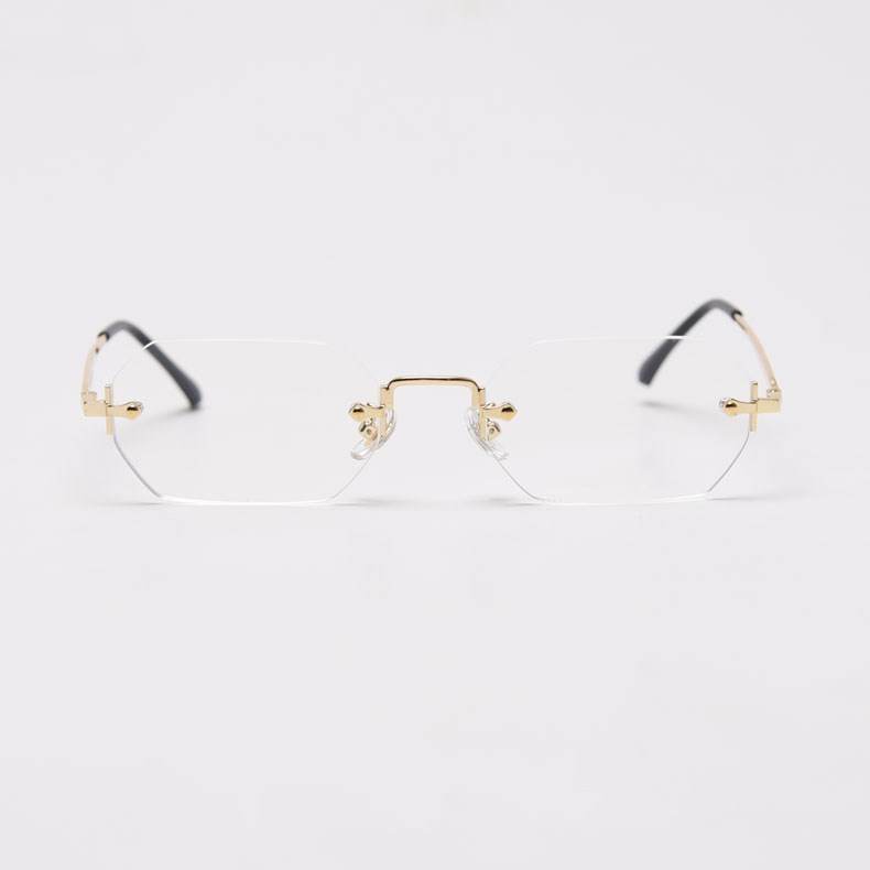 Fashion Polygonal Rimless Sunglasses Women - Mubimart