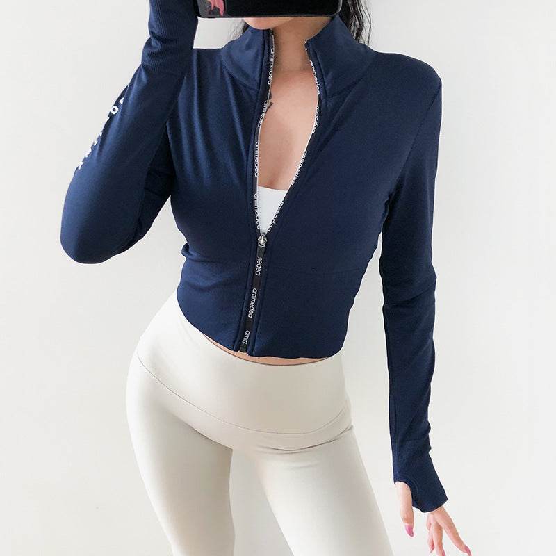 Women's Long Sleeve Slim Fitness Workout Top - Mubimart