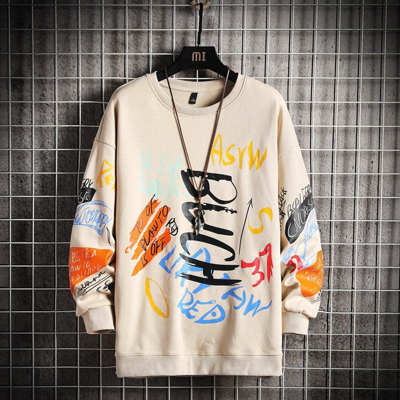 SingleRoad Mens Crewneck Sweatshirt Men Harajuku Oversized Japanese Streetwear Hip Hop Black Hoodie Men Sweatshirts Hoodies - Mubimart