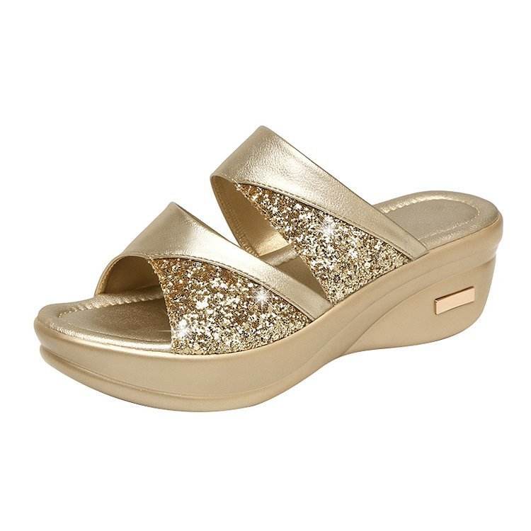 Crystal Ankle Strap Comfort Shoes Sandals Thin High Heels - Mubimart