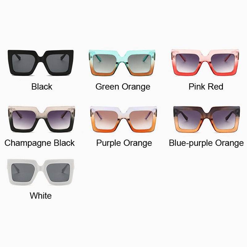 Women's Oversized Square Frame Sunglasses - Mubimart