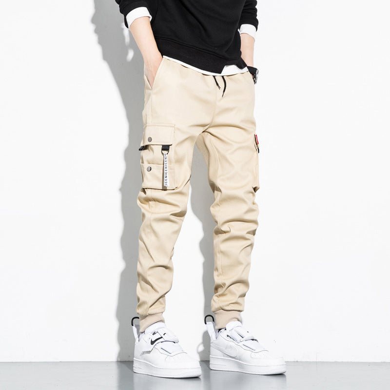 Korean Loose Cotton Sports Cargo Pants