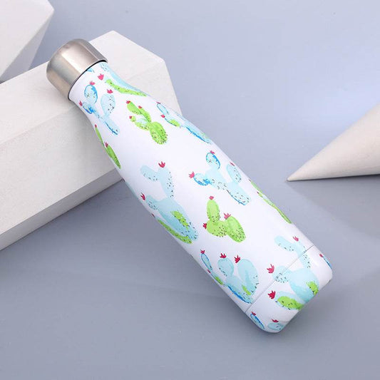 New Style Stainless Steel Marble Vacuum Flask Stainless Steel Sports Bottle - Mubimart