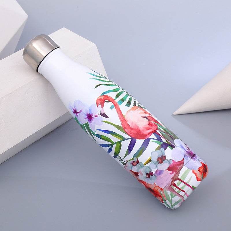 New Style Stainless Steel Marble Vacuum Flask Stainless Steel Sports Bottle - Mubimart
